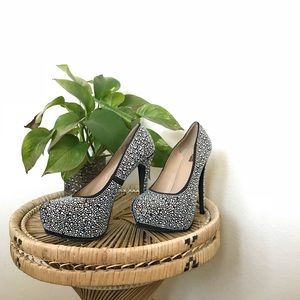 Girls night out heels! Swarovski crystals!